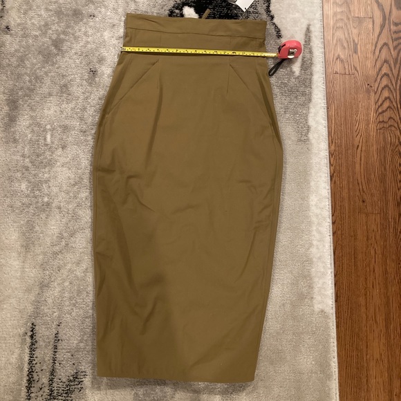 NWT RICK OWENS Army Green Midi Skirt - Picture 7 of 10